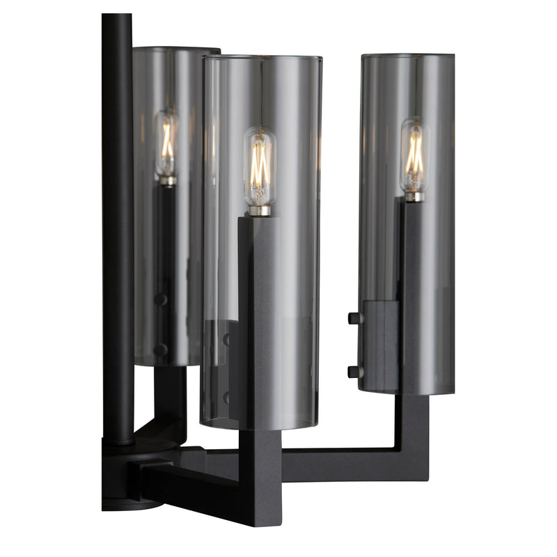 Quorum 6277-5-69 Five Light Chandelier, Textured Black