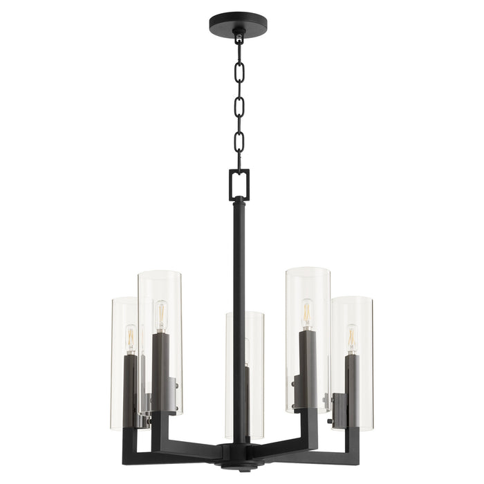 Quorum 6277-5-69 Five Light Chandelier, Textured Black