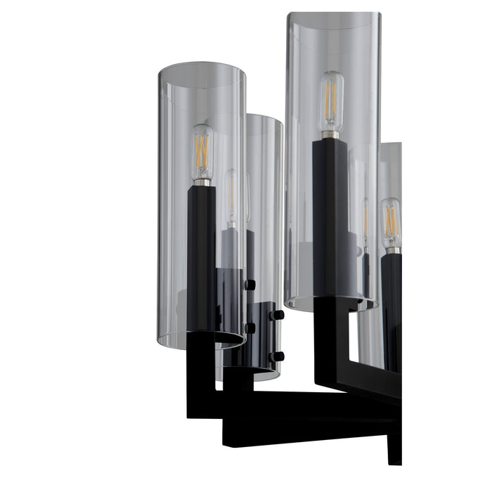 Quorum 6277-8-69 Eight Light Chandelier, Textured Black
