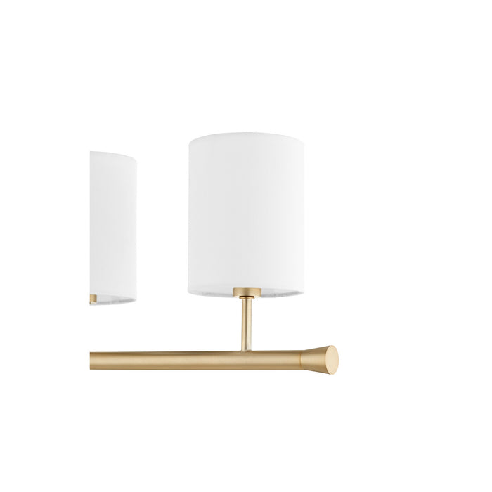 Quorum 647-5-80 Five Light Chandelier, Aged Brass