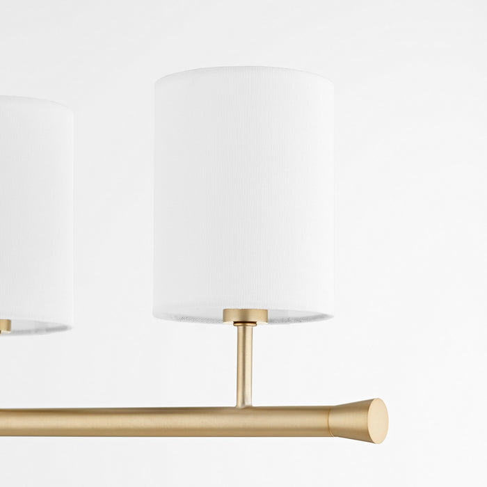 Quorum 647-5-80 Five Light Chandelier, Aged Brass