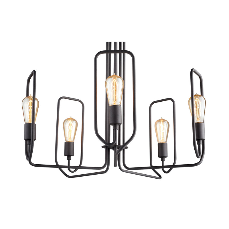 Quorum 650-5-69 Five Light Chandelier, Textured Black