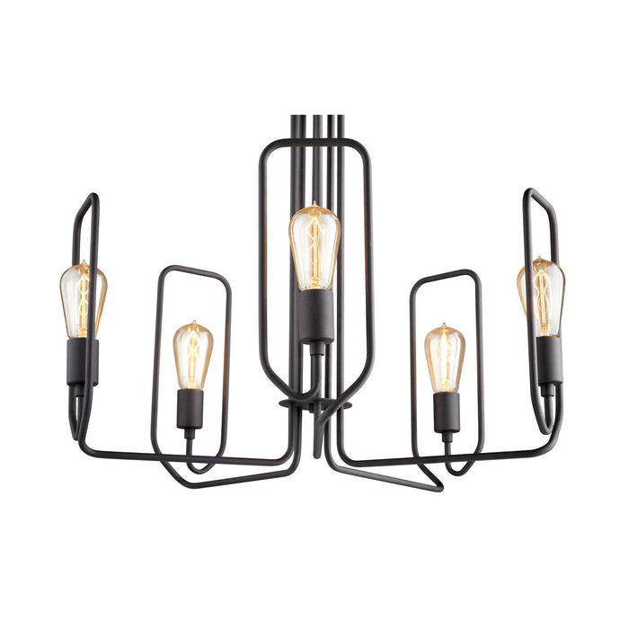 Quorum 650-5-69 Five Light Chandelier, Textured Black