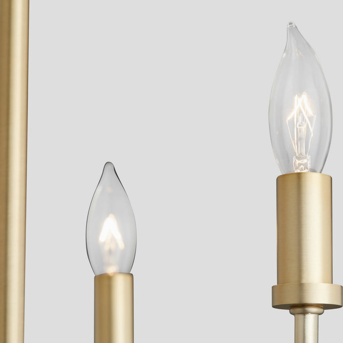 Quorum 657-3-80 Three Light Chandelier, Aged Brass