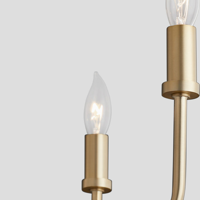 Quorum 657-5-80 Five Light Chandelier, Aged Brass