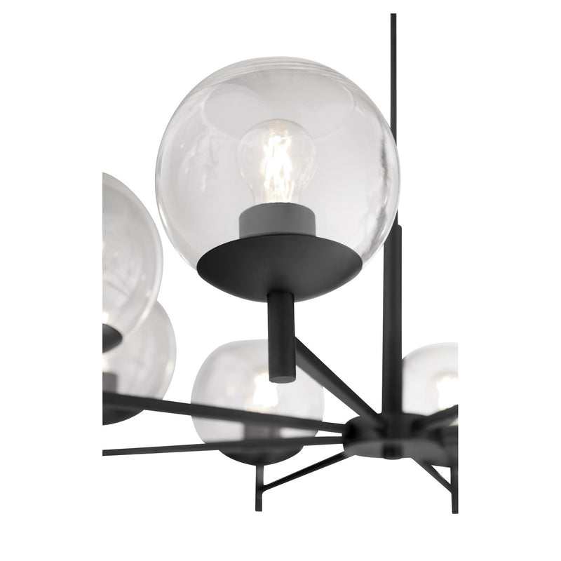 Quorum 678-8-59 Eight Light Chandelier, Matte Black