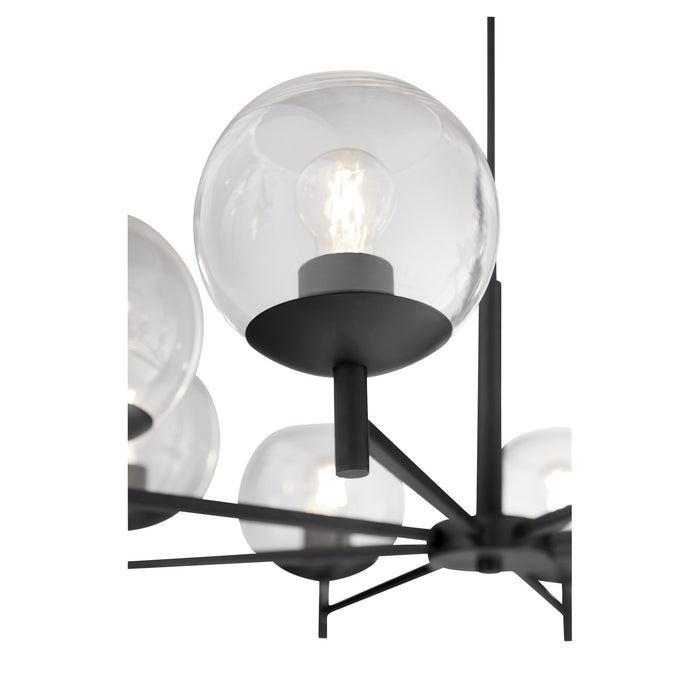 Quorum 678-8-59 Eight Light Chandelier, Matte Black