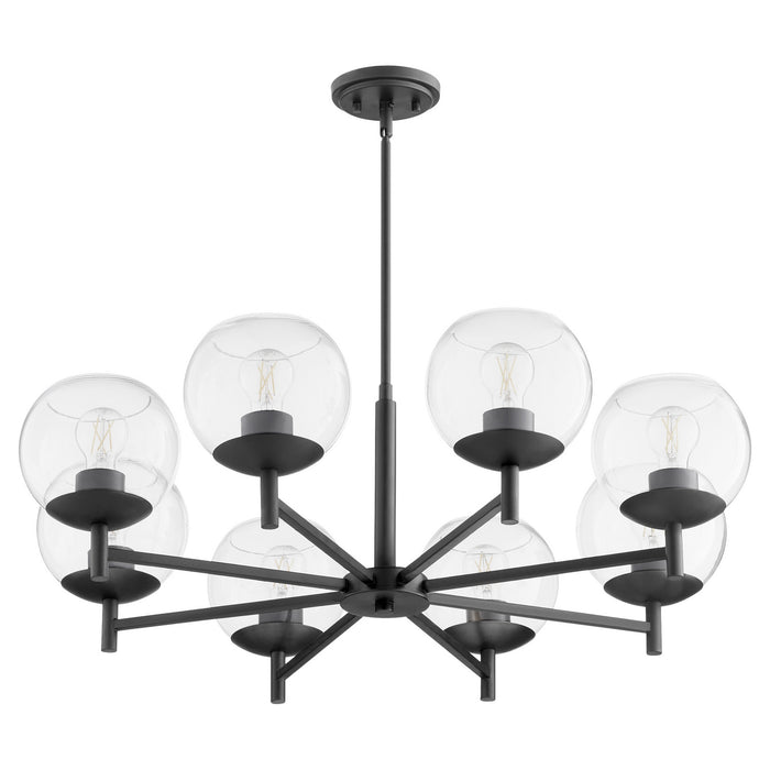 Quorum 678-8-59 Eight Light Chandelier, Matte Black