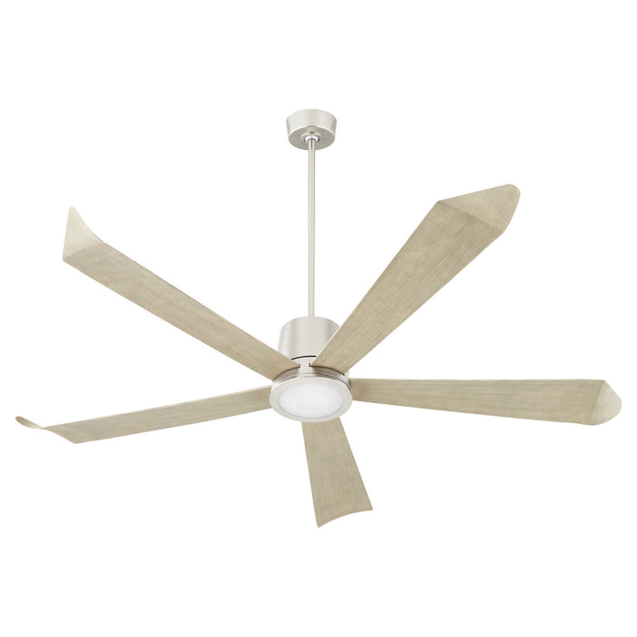 Quorum 82725-65 72"Patio Fan, Satin Nickel
