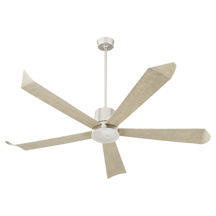 Quorum 82725-65 72"Patio Fan, Satin Nickel