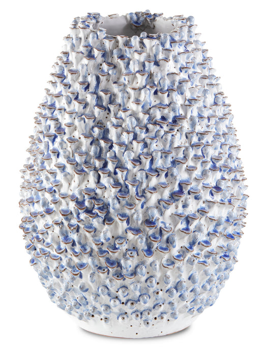 Currey and Company 1200-0427 Vase, Blue/White