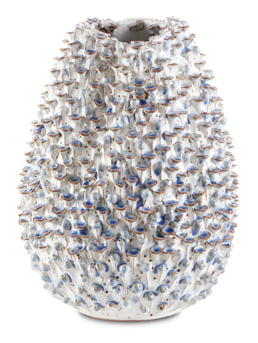 Currey and Company 1200-0428 Vase, Blue/White