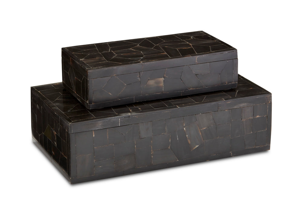 Currey and Company 1200-0452 Box Set of 2, Black
