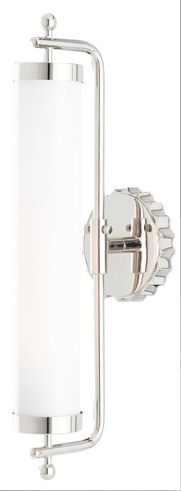 Currey and Company 5000-0142 One Light Wall Sconce, Polished Nickel
