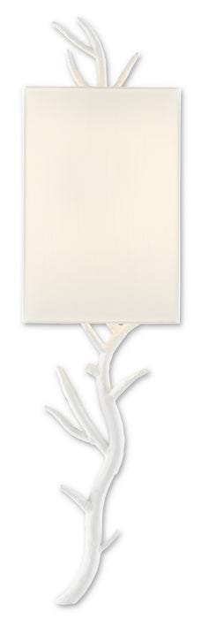 Currey and Company 5000-0148 One Light Wall Sconce, Gesso White