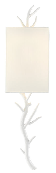 Currey and Company 5000-0149 One Light Wall Sconce, Gesso White