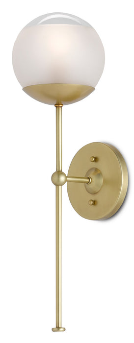 Currey and Company 5000-0154 One Light Wall Sconce, Brushed Brass