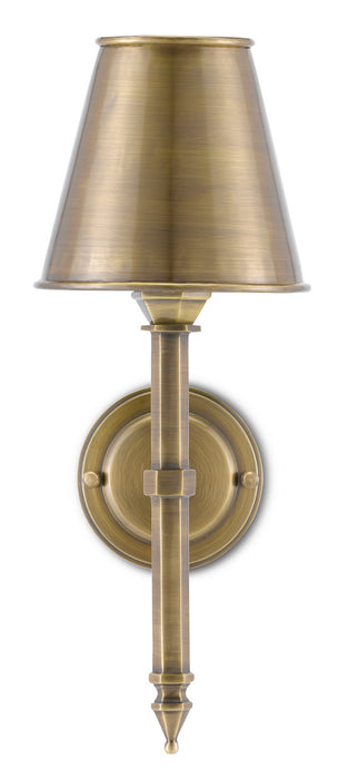 Currey and Company 5000-0174 One Light Wall Sconce, Light Moroccan Antique Brass