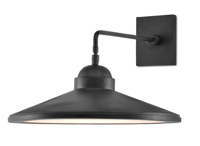 Currey and Company 5000-0197 One Light Wall Sconce, Black Bronze/White
