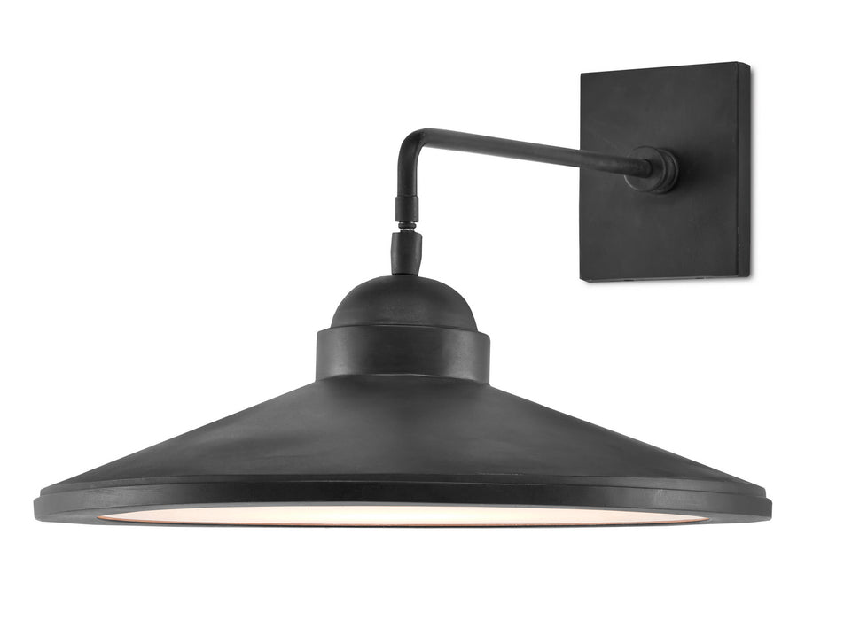 Currey and Company 5000-0197 One Light Wall Sconce, Black Bronze/White