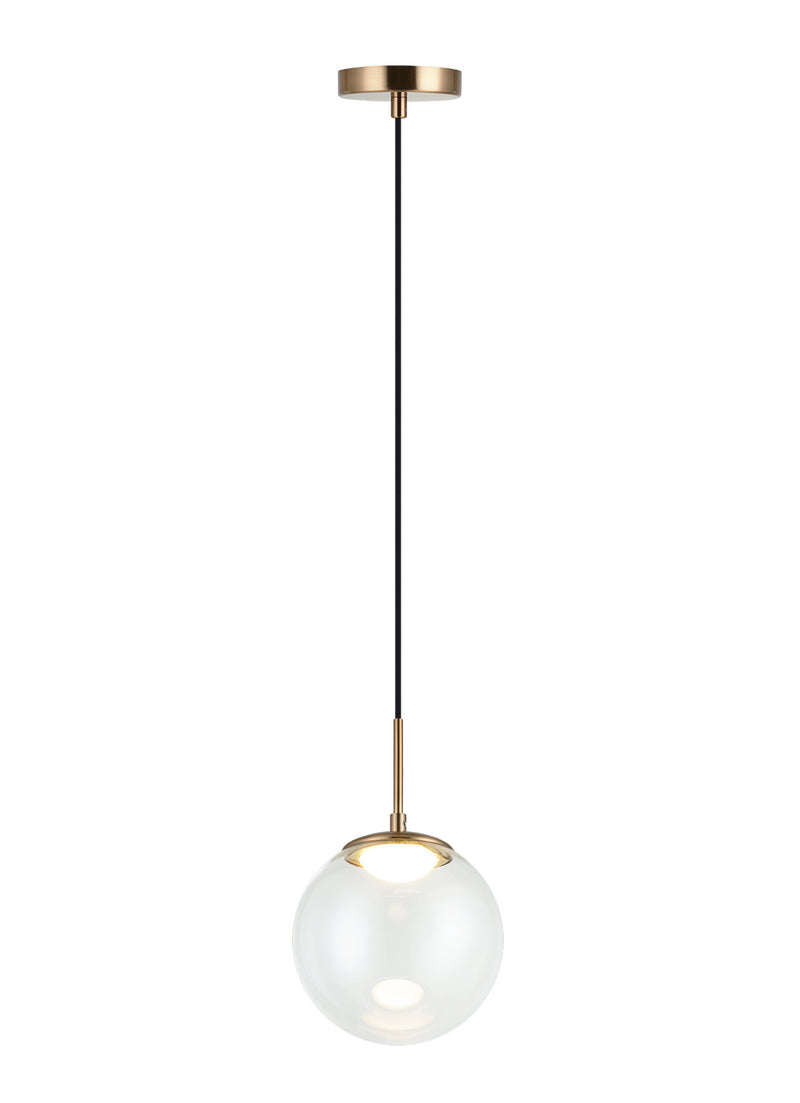 Matteo Lighting C61311AGCL LED Pendant, Aged Gold Brass