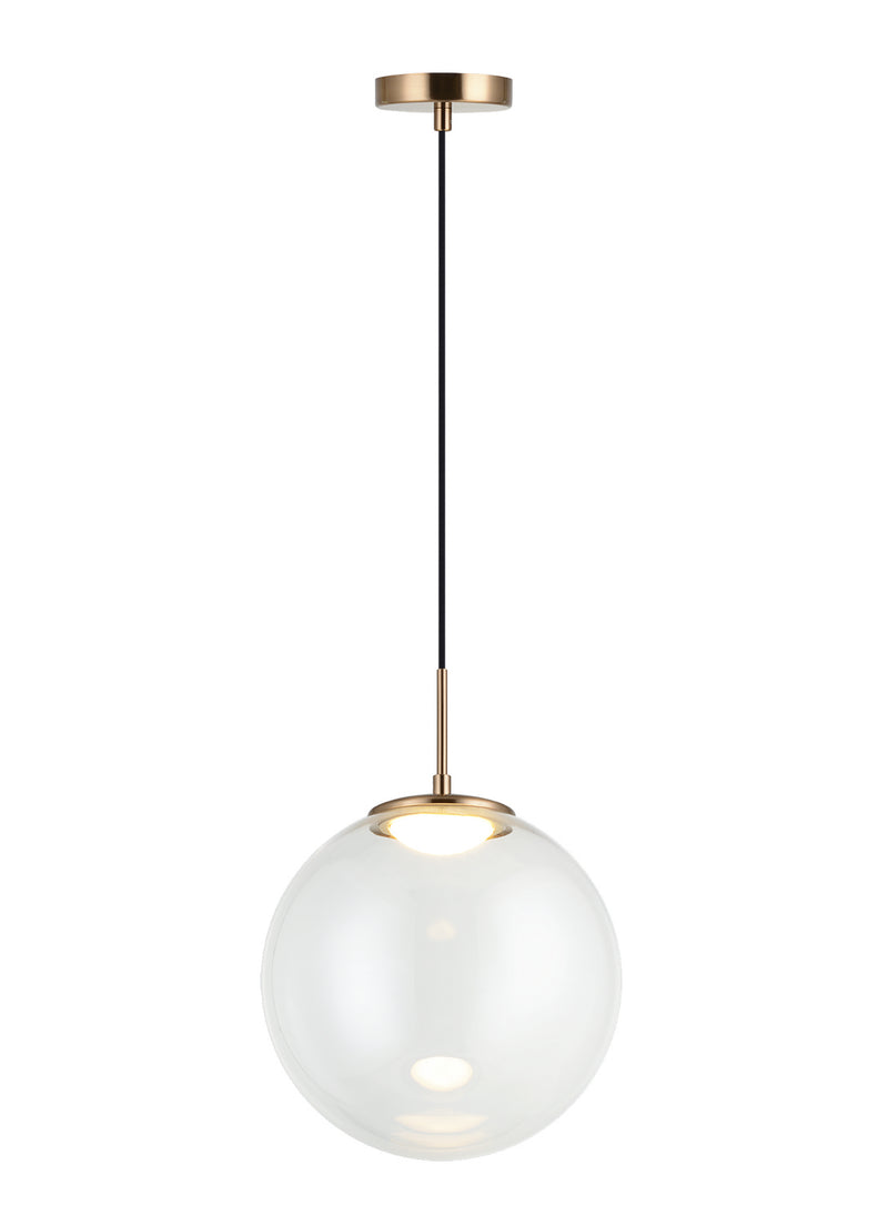 Matteo Lighting C61321AGCL LED Pendant, Aged Gold Brass