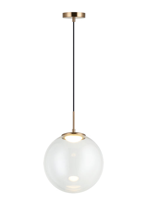 Matteo Lighting C61321AGCL LED Pendant, Aged Gold Brass