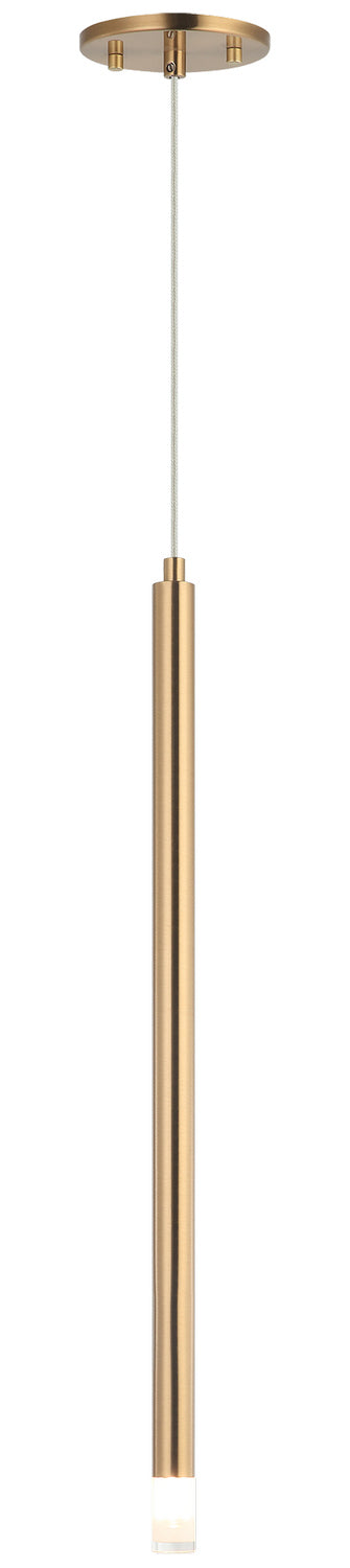 Matteo Lighting C63101AG One Light Pendant, Aged Gold Brass