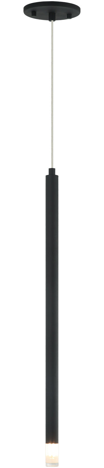 Matteo Lighting C63101MB One Light Pendant, Matte Black