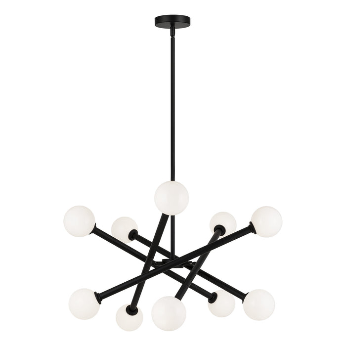 Matteo Lighting C64610BKOP Ten Light Chandelier, Black