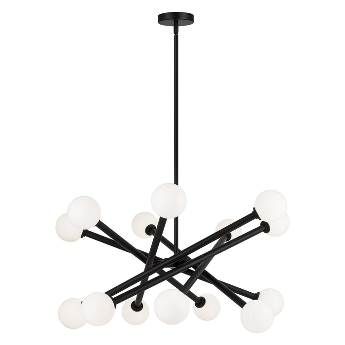 Matteo Lighting C64614BKOP 14 Light Chandelier, Black