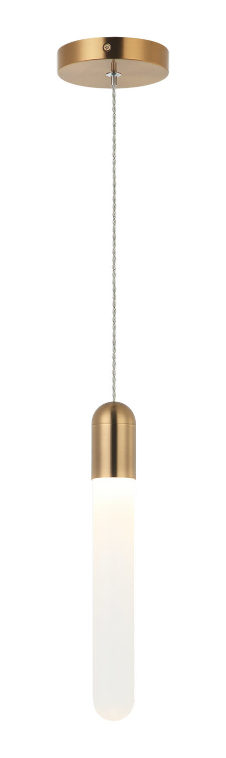 Matteo Lighting C65801AG LED Pendant, Aged Gold Brass