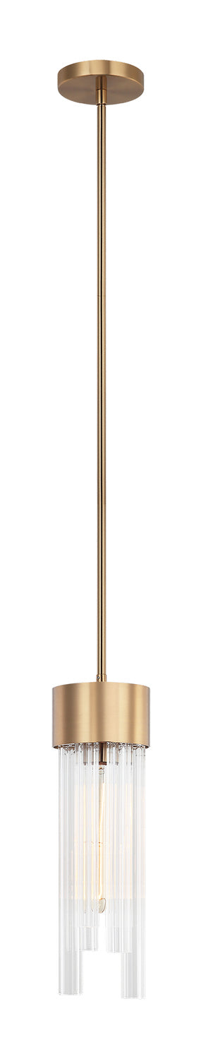 Matteo Lighting C66901AG One Light Pendant, Aged Gold Brass