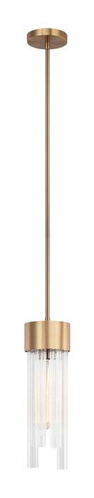 Matteo Lighting C66901AG One Light Pendant, Aged Gold Brass