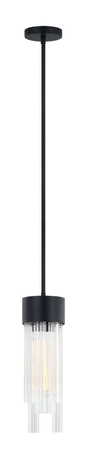 Matteo Lighting C66901MB One Light Pendant, Matte Black