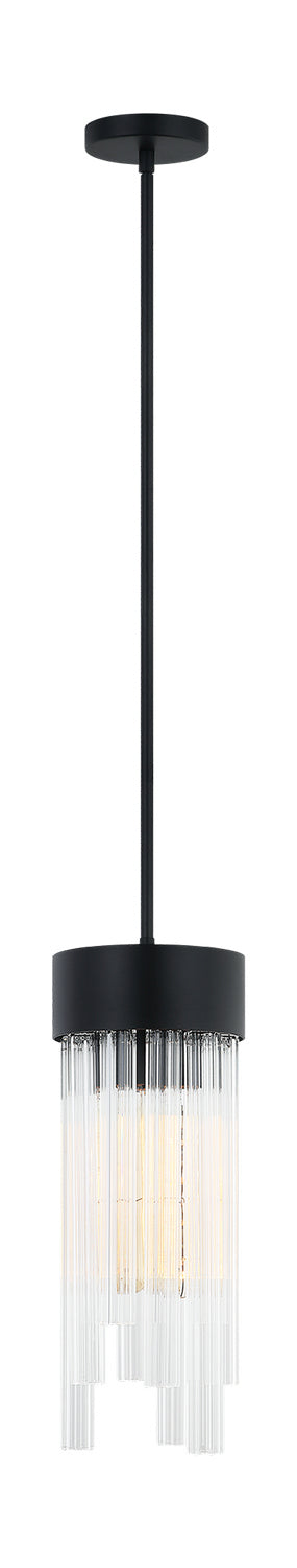 Matteo Lighting C66903MB Three Light Pendant, Matte Black