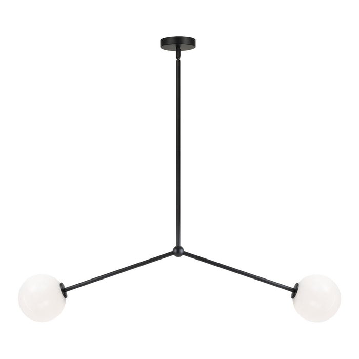 Matteo Lighting C81702BKOP Two Light Pendant, Black