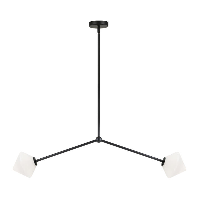 Matteo Lighting C81742BKOP Two Light Pendant, Black