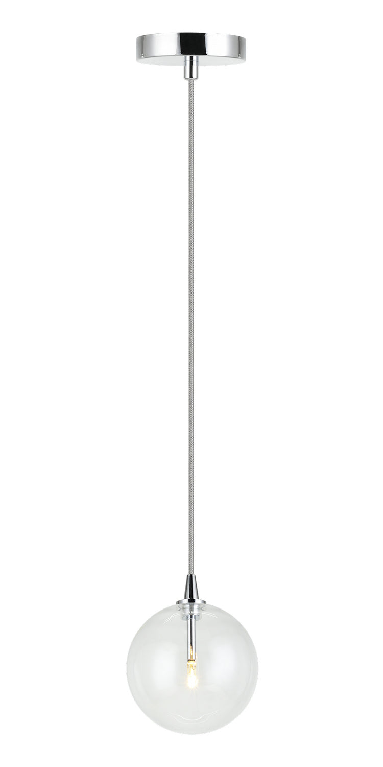 Matteo Lighting C81801CHCL One Light Pendant, Chrome