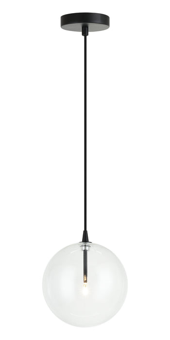 Matteo Lighting C81811BKCL One Light Pendant, Black