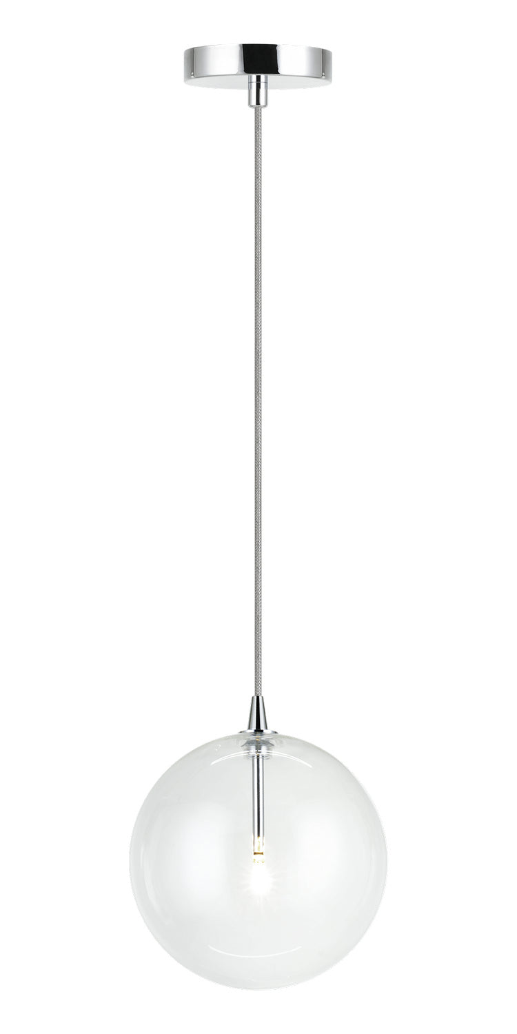 Matteo Lighting C81811CHCL One Light Pendant, Chrome