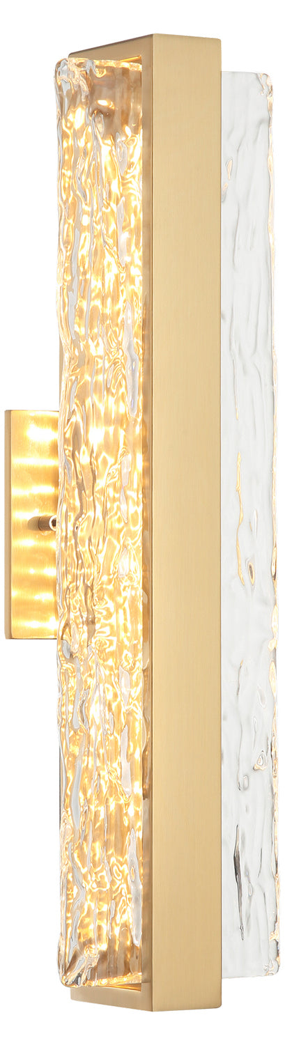 Matteo Lighting S02018AG LED Vanity, Aged Gold Brass