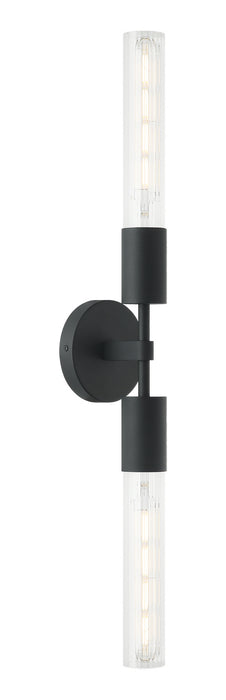 Matteo Lighting S04002MB Two Light Vanity, Matte Black