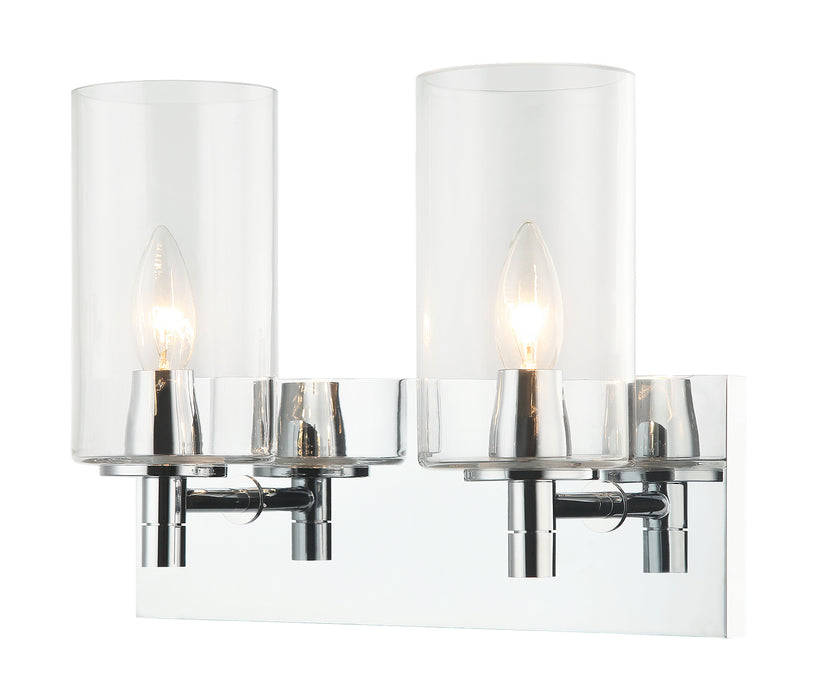 Matteo Lighting S04902CHCL Two Light Wall Sconce, Chrome