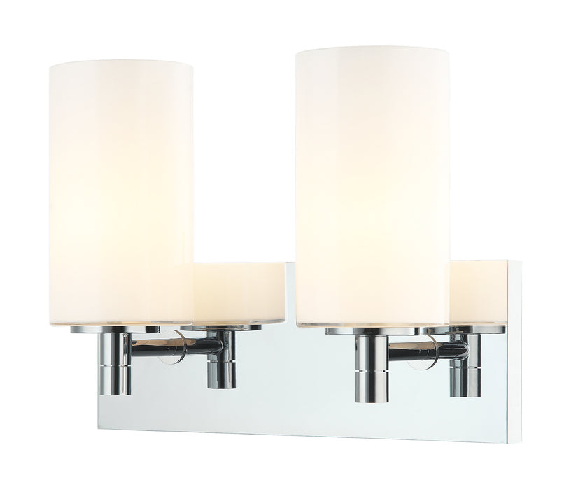 Matteo Lighting S04902CHOP Two Light Wall Sconce, Chrome