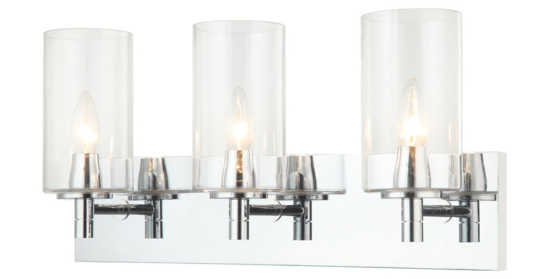 Matteo Lighting S04903CHCL Three Light Wall Sconce, Chrome