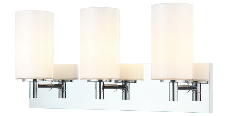 Matteo Lighting S04903CHOP Three Light Wall Sconce, Chrome