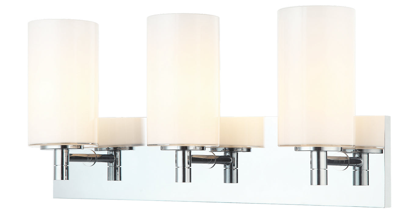 Matteo Lighting S04903CHOP Three Light Wall Sconce, Chrome