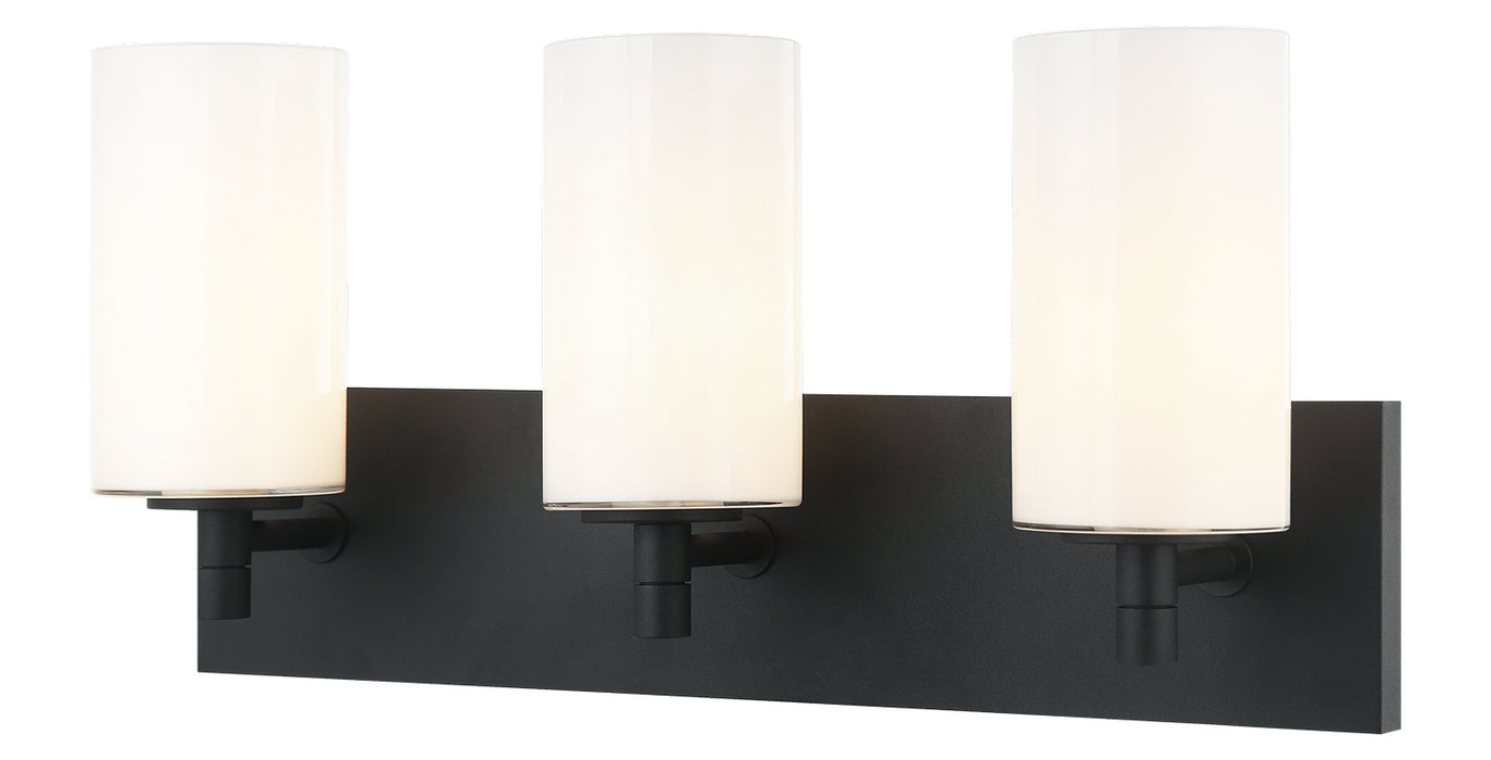 Matteo Lighting S04903MBOP Three Light Wall Sconce, Matte Black