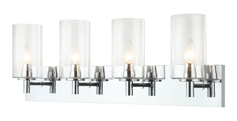 Matteo Lighting S04904CHCL Four Light Wall Sconce, Chrome